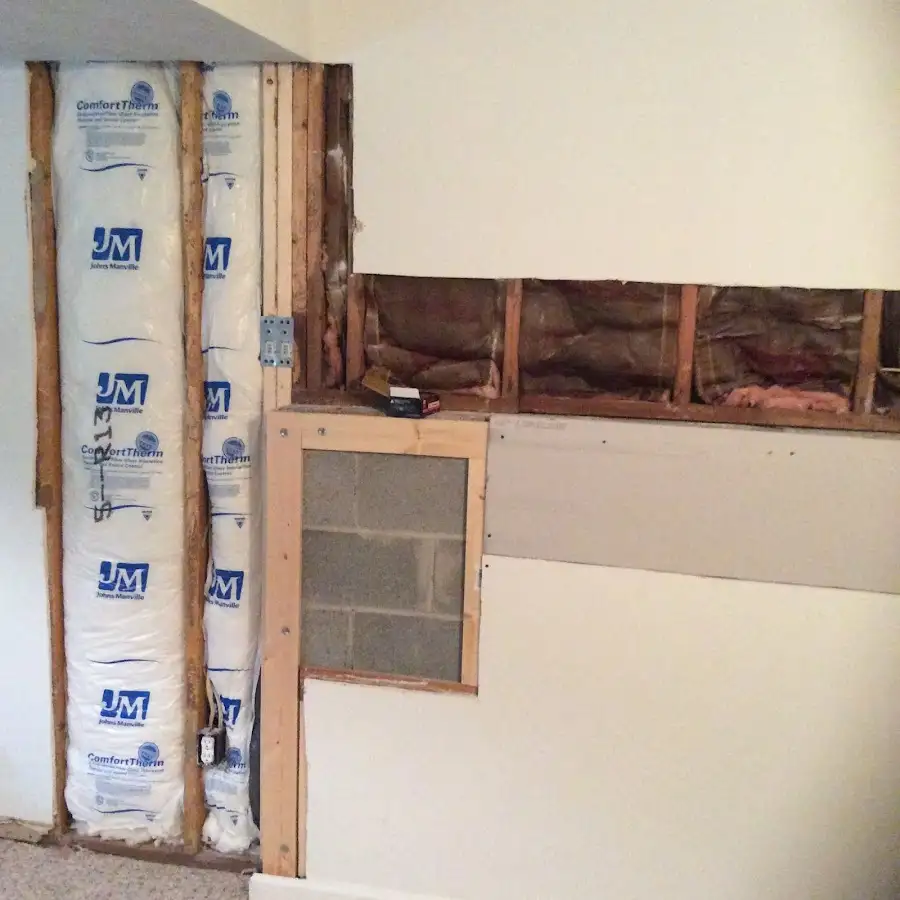Wall insulation replacement during Contents Cleaning & Restoration in East Alton